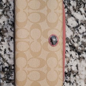 Coach Pink and Beige Everyday Wallet